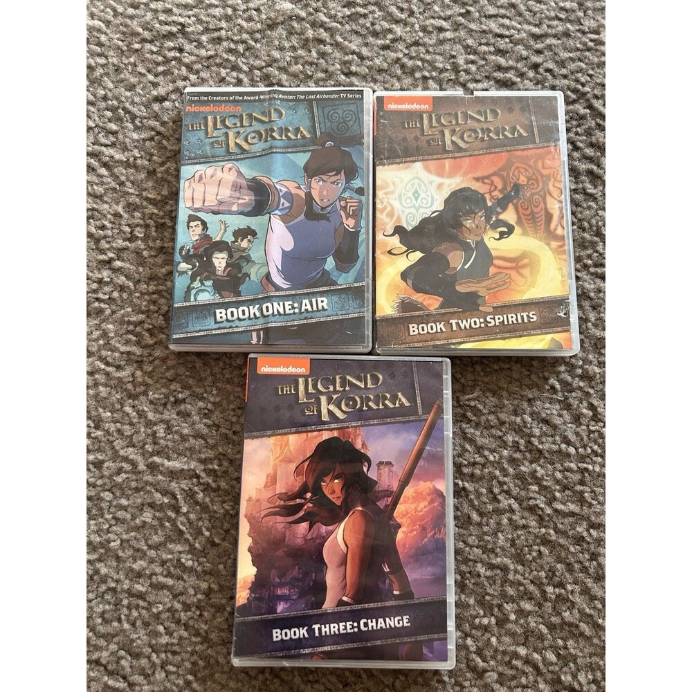 The Legend of Korra Book 1 2 3 (3 DVD Lot) Nickelodeon FREE SHIPPING!